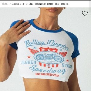 Jagger and stone thunder baby white tee